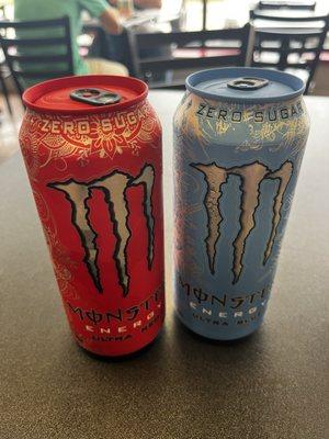 Monster Ultra Blue and Red