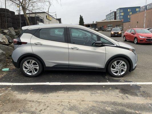 This is the Chevy Bolt. Terrible EV. Do not rent it.