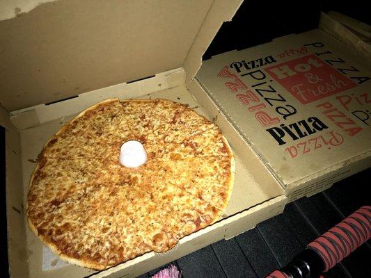 Large cheese pizza from Bart's