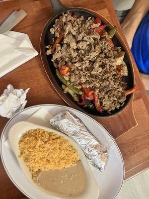 Steak fajitas