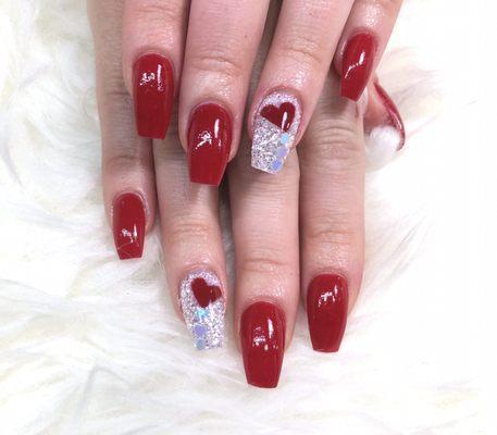 Valentine nails