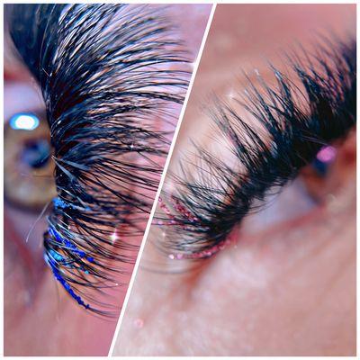 Mega Volume with Glitter Lashes