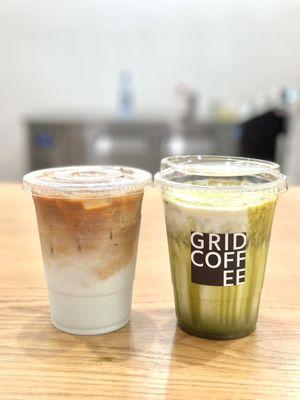 Blue Lavender Caffe Latte & Cream Matcha