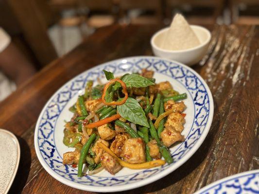 Spicy tofu with green Beans