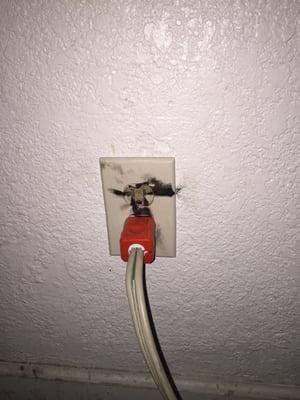 There are no words to explain an electrical fire hazard