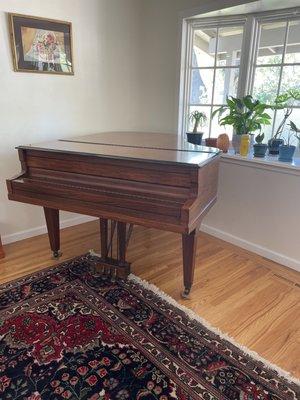 Unpacked baby grand