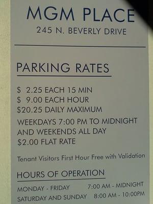 parking rates