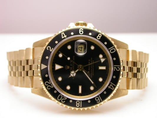 solid 18k yellow gold Rolex GMT