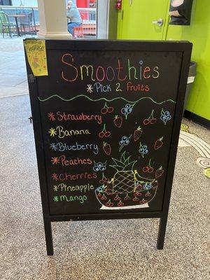 Smoothie sign