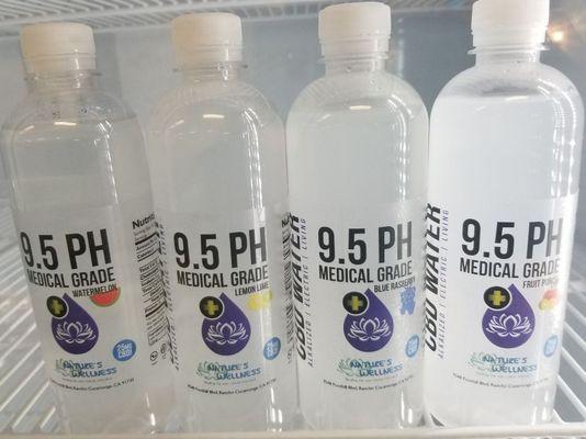 9.5 Medical Grade Alkaline CBD Water(flavored)
Blue Raspberry, Lemon Lime, Fruit Punch, Watermelon.  25MG CBD