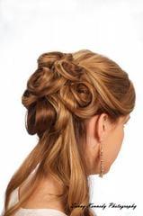 Wedding or Prom hair style. Hair color with high lights by jena.