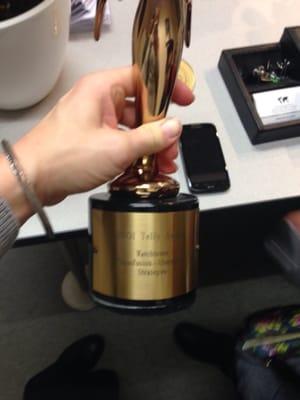 The Telly award received for the bloodless medicine documentary! Impressive.