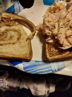 I'm not happy as of late with the bread on my sandwiches, this is not acceptable for a $6.00 sandwich