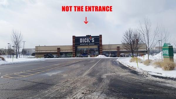 Not the entrance.