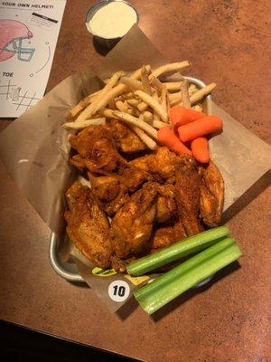 Traditional Wings with Chipotle BBQ Dry rub