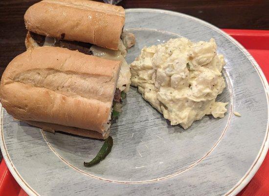 Cheesesteak and Potato Salad