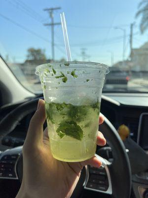 Iced green tea mojito