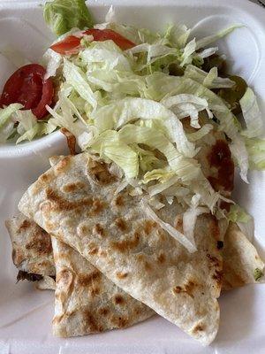 Beef tongue Quesadilla