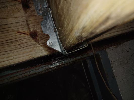 Joist supports not seated properly, almost half of them