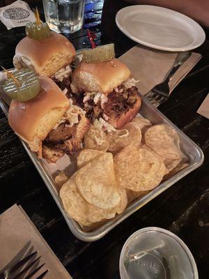 Special menu item (pulled pork sliders)