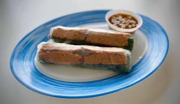 Vietnamese Grilled Pork Sausage spring rolls