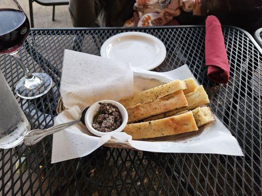 Bread and tapenade