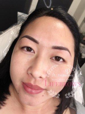 Microblading plus shading