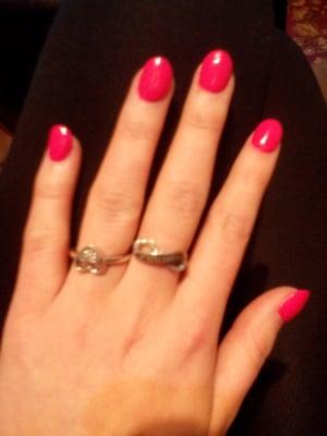 In love with my perfect pink Barbie manicure.