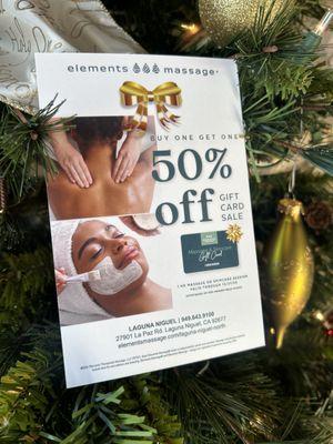 Buy one get one 50% off now through 12/30/24