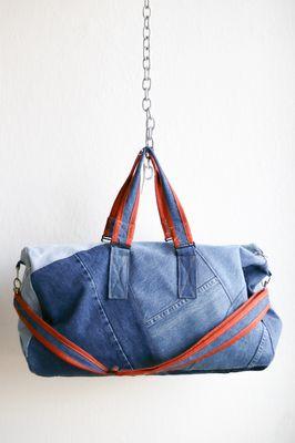 Denim Duffle Bag