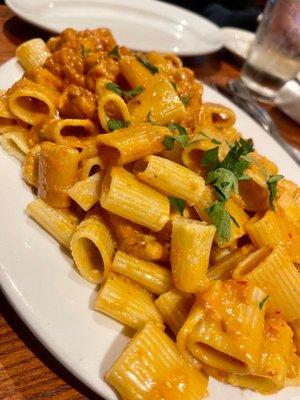 Rigatoni Chicken and Shrimp Vodka Pasta