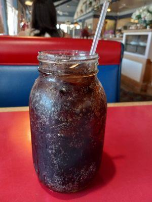 Diet soda in a giant jar