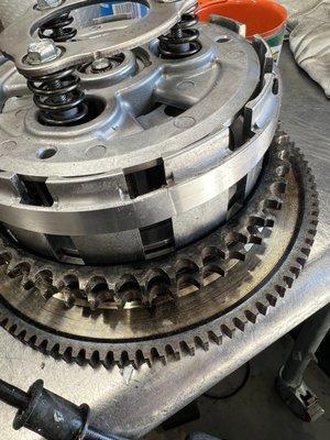 Damaged and cracked clutch assembly