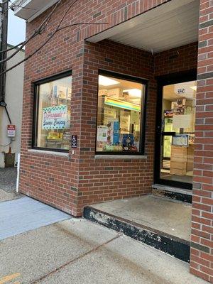 The Exterior of the building @ DePasquale's  Italian Home Made Sausages in Newton MA