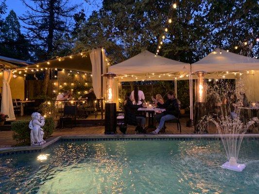 Outdoor dining area