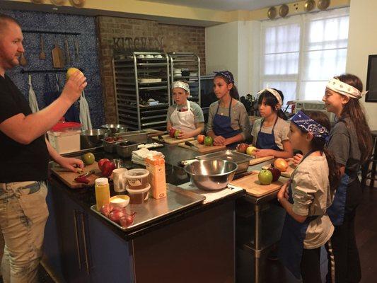 Chef Francis Legge (from Fox TV's MasterChef) leading his Tuesday After School "From Prep Chef to Head Chef" class.