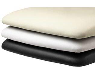 Wood Base Panel Cushions:  White, Ivory, Black, Brown