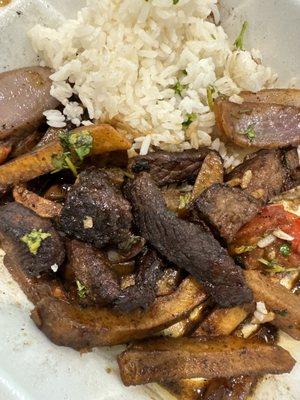 Burnt lomo saltado