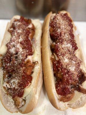 Chicken cutlet parm sub