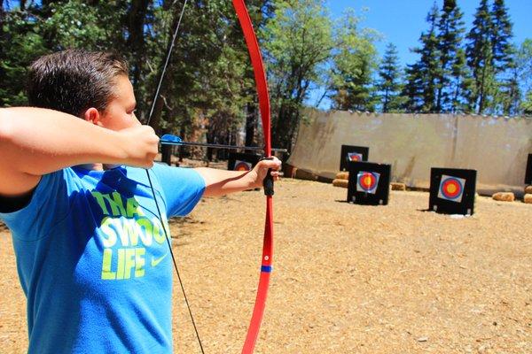 Archery at Jewish Summer Camp in Big Bear, CA