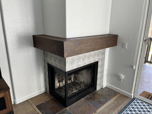 Beautiful custom fireplace mantle