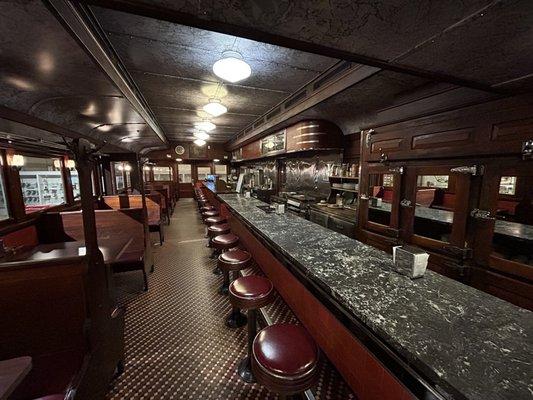 Inside of the dining car - such a neat feature of the museum