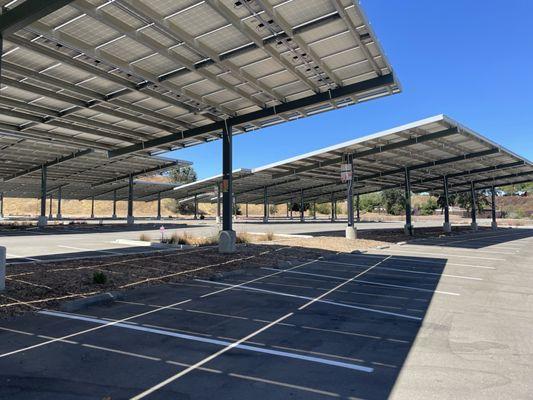 Solar panel parking area