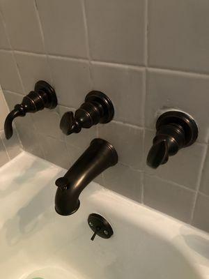 My new bath handles and tub spout.