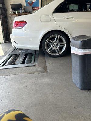 Smog check in progress