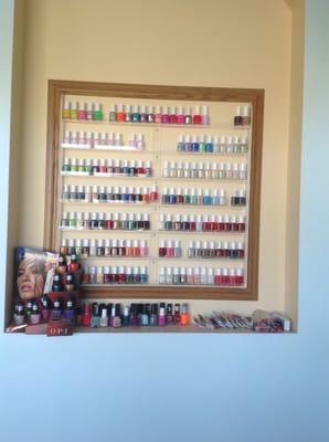 Another wall of color selection, here's their Essie and couple of other brands