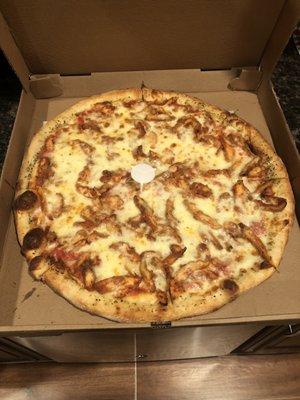 Chicken Parm pizza! Fantastic and delicious!!!