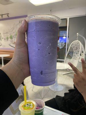 Taro blended bubble tea