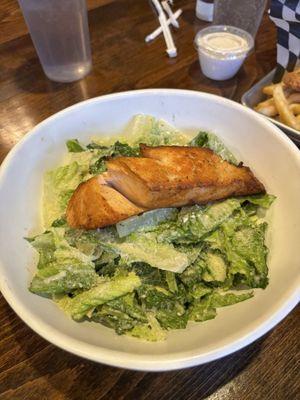 Caesar Salad with Grilled Salmon