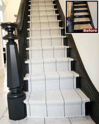 Luxurious wool stair runner